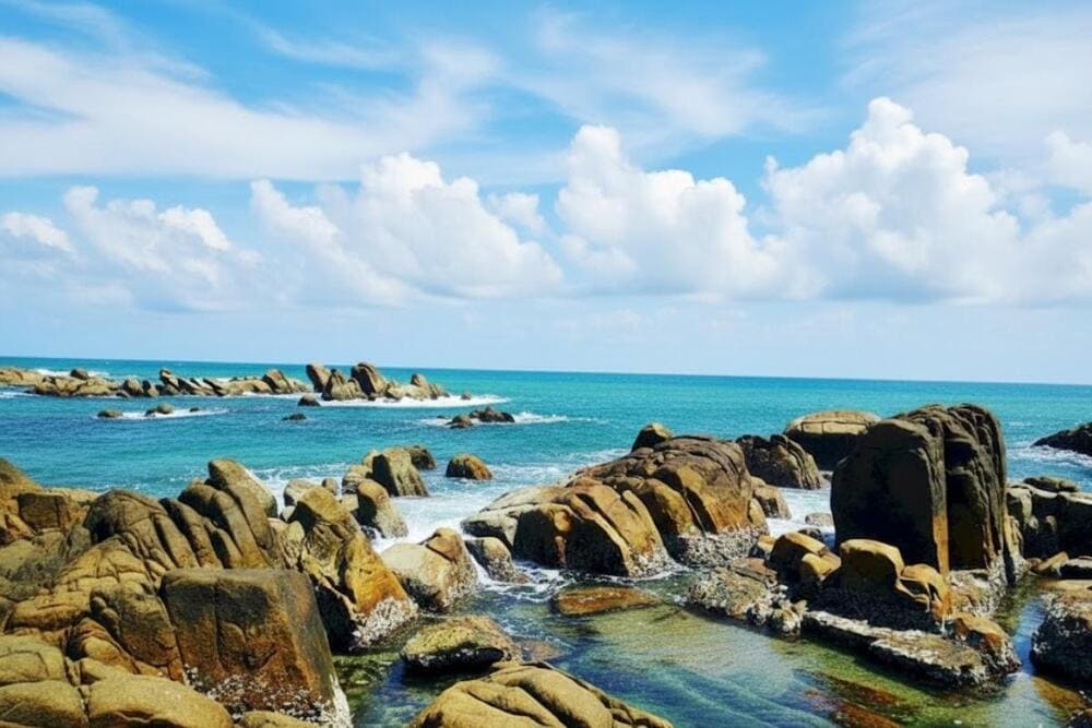 Những phiến đá được hình thành từ hàng triệu năm do tác động bởi nước và sóng gió